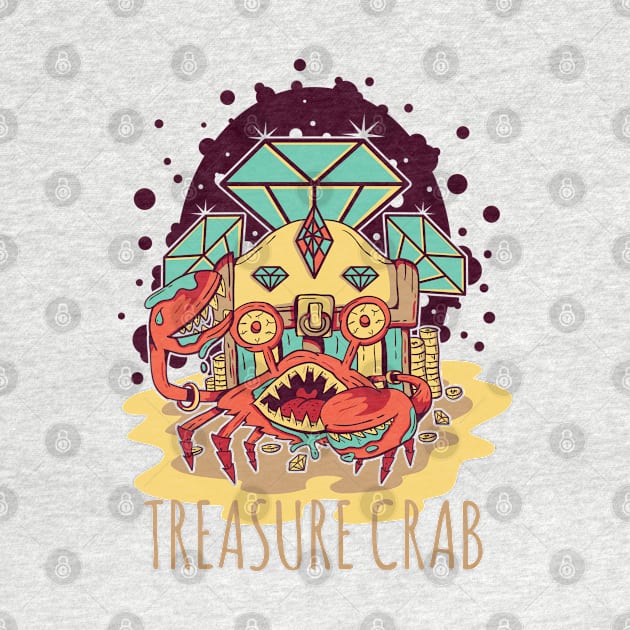 Treasure Crab Illustration by Mako Design 